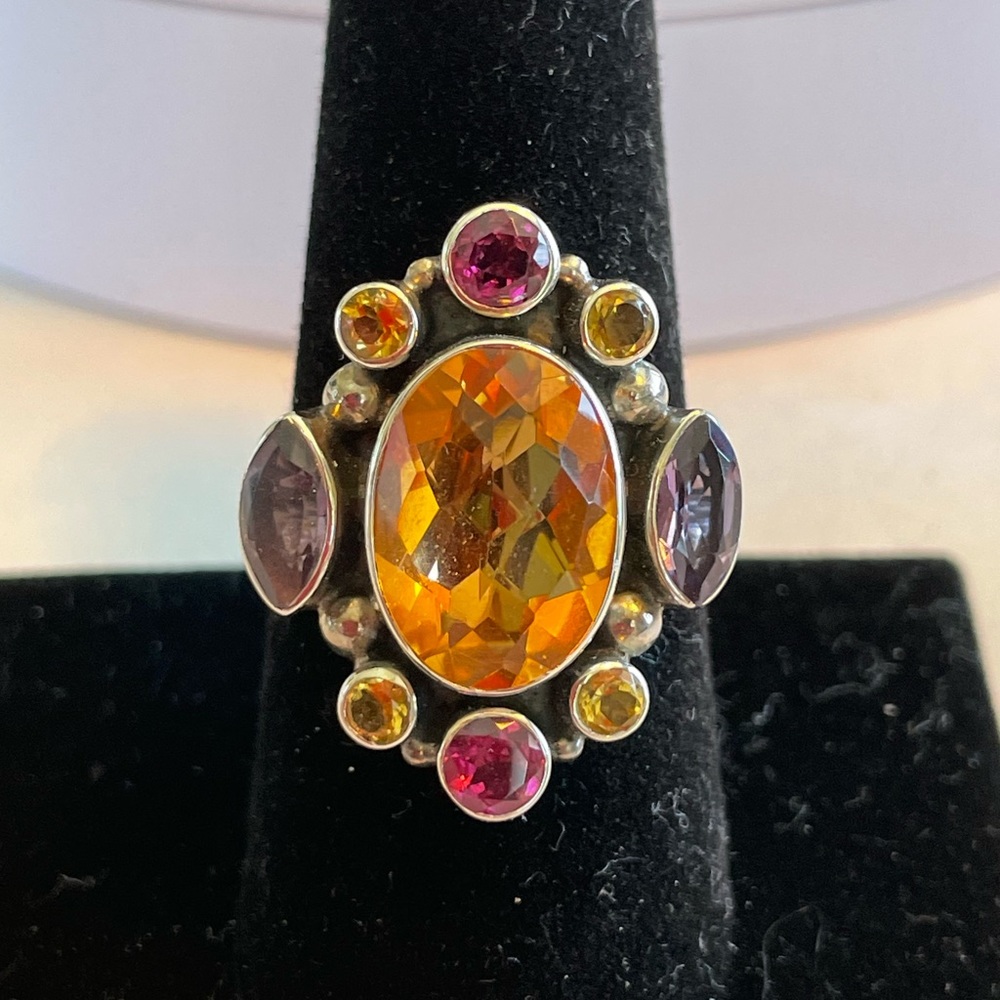 Nicky Butler SS Multigemstone Ring